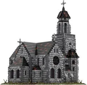 ZITIANYOUBUILD Medieval Cathedral Model with Castle and Bell Tower 6561 Pieces MOC