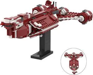 ZITIANYOUBUILD Consular Class Cruiser Model Red Version with Stand 436 Pieces MOC