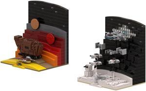 ZITIANYOUBUILD 2-in-1 Iconic Movie Scene Include TATOOINE and BATTLE 1098 Pieces MOC