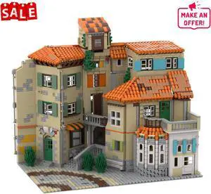 ZITIANYOUBUILD Italian-style Mansion Corner Mansion 3365 Pieces Modular Building MOC