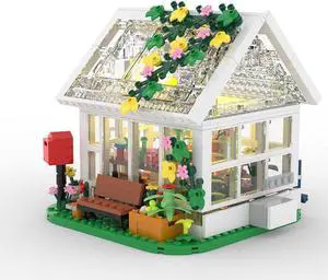 ZITIANYOUBUILD Modular Flower House with LED Lighting Kit Original Box 598 Pieces MOC