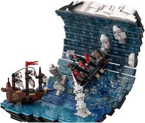 ZITIANYOUBUILD Ship at Sea Static Sculpture 2358 Pieces Building Toys Set MOC