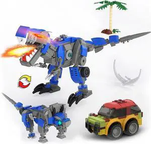 ZITIANYOUBUILD Mecha Dinosaurs and Iconic Cars Model 440 Pieces Building Toys Set MOC