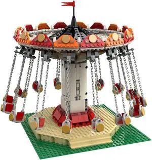 ZITIANYOUBUILD RC Swing Ride Carousel with Power Functions Motors Kits Building Toys MOC
