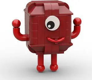 ZITIANYOUBUILD MOC-105148 Numberblocks One Oneeyed Monster Model 6x6x6 Cube with Rounded Corners 101 Pieces for Kids 100% Compatible with LEGO Brand New and High Quality