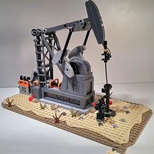 ZITIANYOUBUILD Functioning Oil Pump Jack Oil Derrick 474 Pieces Building Toys Set MOC