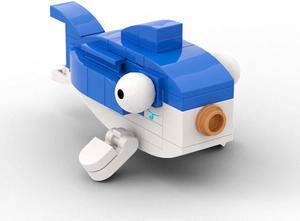 ZITIANYOUBUILD Little White-blue Fish from Video Game Building Toys Set 48 Pieces MOC