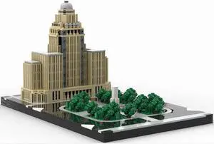 ZITIANYOUBUILD Buffalo City Hall 1:650 National Landmark Architecture 1693 Pieces MOC