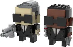 ZITIANYOUBUILD Men Dressed in Black Suits 213 Pieces Building Toys Sets and Packs MOC