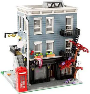 ZITIANYOUBUILD Umbrella Store Modular Building Model with Interior 2683 Pieces MOC