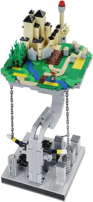 ZITIANYOUBUILD Tension Suspension Floating Magic Fortress Castle 752 Pieces MOC