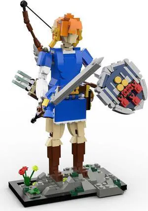 ZITIANYOUBUILD Static Sculpture Link Model from Video Game 490 Pieces Building Toys MOC