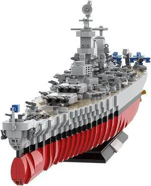ZITIANYOUBUILD Battleship Ship Model Toys Sets & Packs with Display Stand MOC