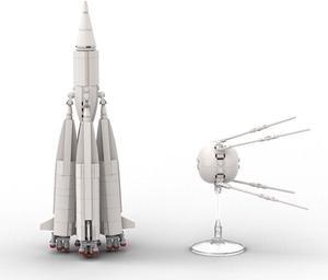 ZITIANYOUBUILD 2-in-1 The first ICBM R-7 and First Man-made Satellite 541 Pieces MOC