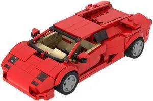 ZITIANYOUBUILD Sports Car Red Version Openable Engine Bay & 2 Seating 383 Pieces MOC