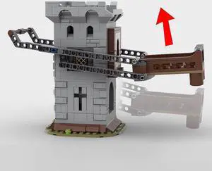 ZITIANYOUBUILD Mechanical Sieve Tower Static Sculpture for Display 473 Pieces MOC