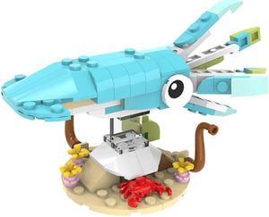 ZITIANYOUBUILD Squid Model with Six Moveable Limbs and a Stand 127 Pieces MOC