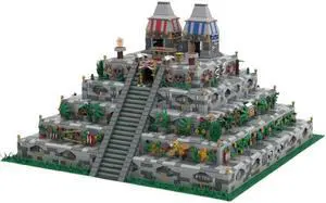 ZITIANYOUBUILD Ancient Mesoamerican Architecture w/ Flat Tops & Stairs 8056 Pieces MOC