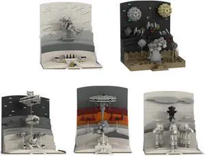 ZITIANYOUBUILD 5-in-1 Micro Episode V Diorama Movie Scene for Display 2754 Pieces MOC
