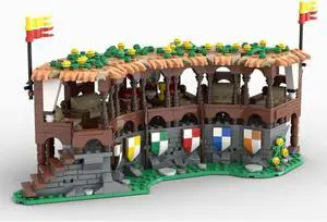 ZITIANYOUBUILD Modular Building: Tournament Big Grandstand Building Toys 851 Pieces MOC