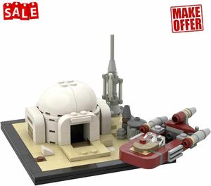 ZITIANYOUBUILD Protagonist's Hut and Speeder on Tatooine Model 178 Pieces MOC
