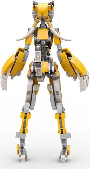 ZITIANYOUBUILD Robot Girl Tiger Girl Mech Model with Movable Joints 314 Pieces MOC