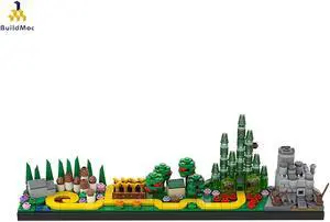 ZITIANYOUBUILD MOC-53107 Skyline Architecture Model with Emerald City and Scarecrow 382 Pieces MOC