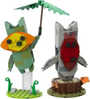 ZITIANYOUBUILD Green Korok and Blue Korok Model 256 Pieces Building Toys Set MOC