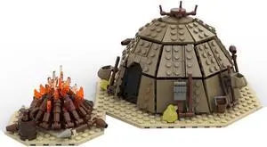 ZITIANYOUBUILD MOC-97196 Urtya Tent - Campfire/ Village on Tatooine Building Toys 560 Pieces MOC