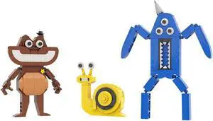 ZITIANYOUBUILD 3-in-1 Game Monster with Yellow Snail, Blue Spider 444 Pieces MOC