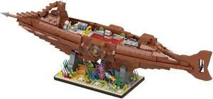 ZITIANYOUBUILD Submarine Model with Display Stand 2282 Pieces Building Toys MOC