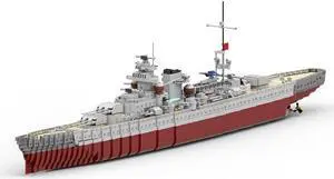 ZITIANYOUBUILD The Gneisenau Battleship 1:200 Scale Model 4694 Pieces Building Toys MOC