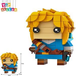 MOC61395 Link Brickheadz Model from The Legend of Zelda Breath of the Wild 100 Compatible with LEGO Brand New and High Quality