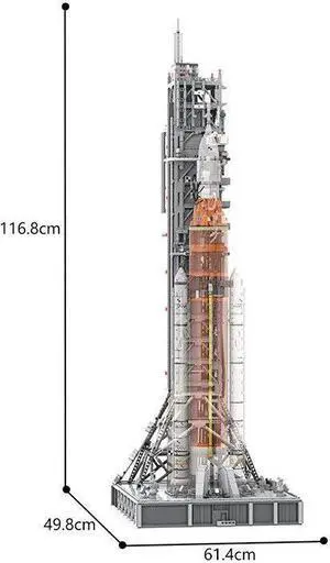 ZITIANYOUBUILD C9584 Mobile Launcher Launch Platform for Space Launch System 10083 Parts