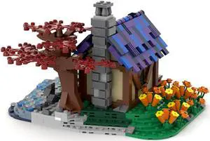 ZITIANYOUBUILD C6736 Modular Building: Tiny House At The Sea Building Toys Set 843 Parts