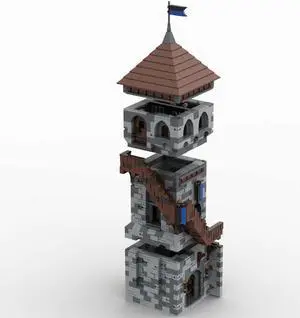ZITIANYOUBUILD MOC-131234 Modular Building: Tower Expansion for Medieval Castle 2203 Parts