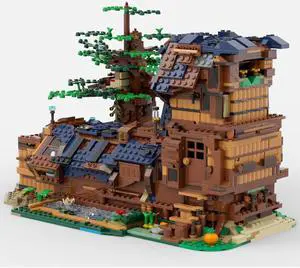 ZITIANYOUBUILD MOC-149206 Modular Building: Shoe House with Interior for Collection 2417 Parts