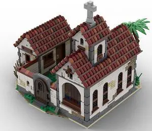 ZITIANYOUBUILD MOC-124309 Modular Church #3 with Interior for Pirates Series 2050 Parts
