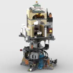 ZITIANYOUBUILD MOC-156780 Bank and Mine from Film Building Toys Set for Collection 1196 Parts