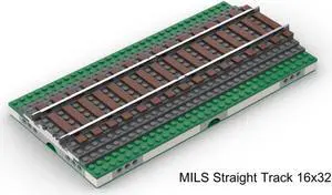 ZITIANYOUBUILD Custom MOC-117830 MILS Ballasted Single Track Train Track Model 182 Parts Gift