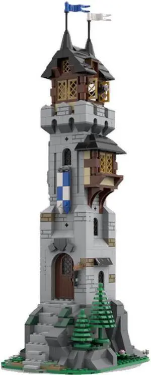 ZITIANYOUBUILD MOC-117200 MEDIEVA Tower Model for Castle Series Building Toys Set 681 Parts