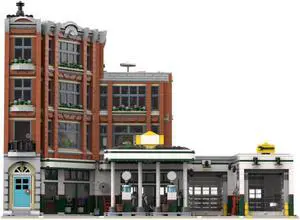 ZITIANYOUBUILD MOC-126334 Plus-size Corner Garage Moduar Building with Apartment 4897 Parts