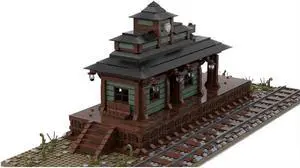 ZITIANYOUBUILD MOC-141720 Modular Building: Western Train Station Building Toys Set 2947 Parts