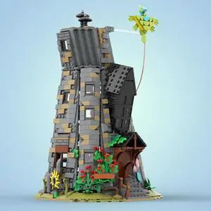ZITIANYOUBUILD MOC-114447 Forest Magic House Black-coloured Cylindrical House Model 1179 Parts