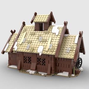 ZITIANYOUBUILD MOC-96080 Village Series: Seafaring People Mead Hall with Interior 746 Parts