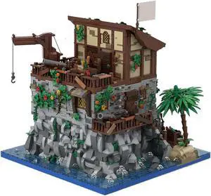 ZITIANYOUBUILD MOC-105796 Medieval Pirate's House on Island with Interior 5887 Parts