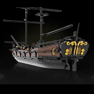 ZITIANYOUBUILD MOC-143628 Brig Ship Boat Model for Pirates Theme Series 1519 Parts