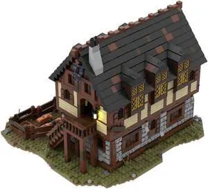 ZITIANYOUBUILD MOC-114686 Modular Building: Medieval House and Farm with Interior 3124 Parts