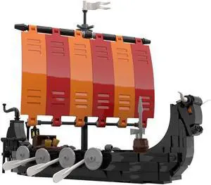 ZITIANYOUBUILD Custom MOC-116513 Viking Longship Bullhead 311 Parts Kids Gift for Christmas