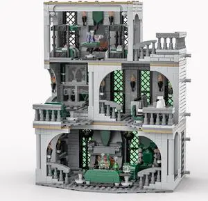 ZITIANYOUBUILD MOC-154155 Common Room and Dorm Model with Interior Building Toys Set 1385 Parts
